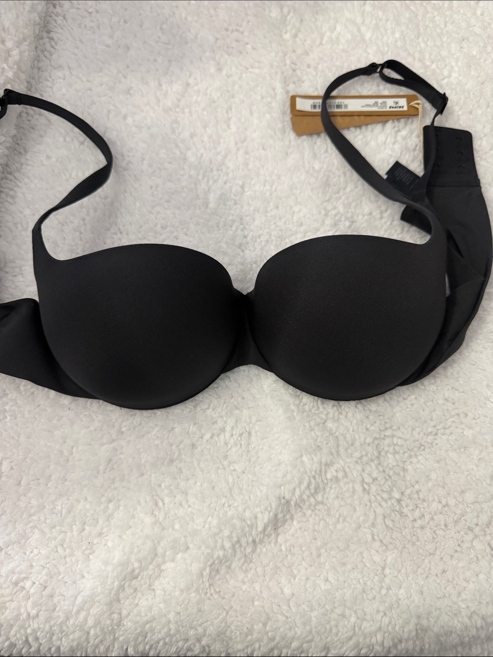 SKIMS Black Seamless Molded T-Shirt Bra